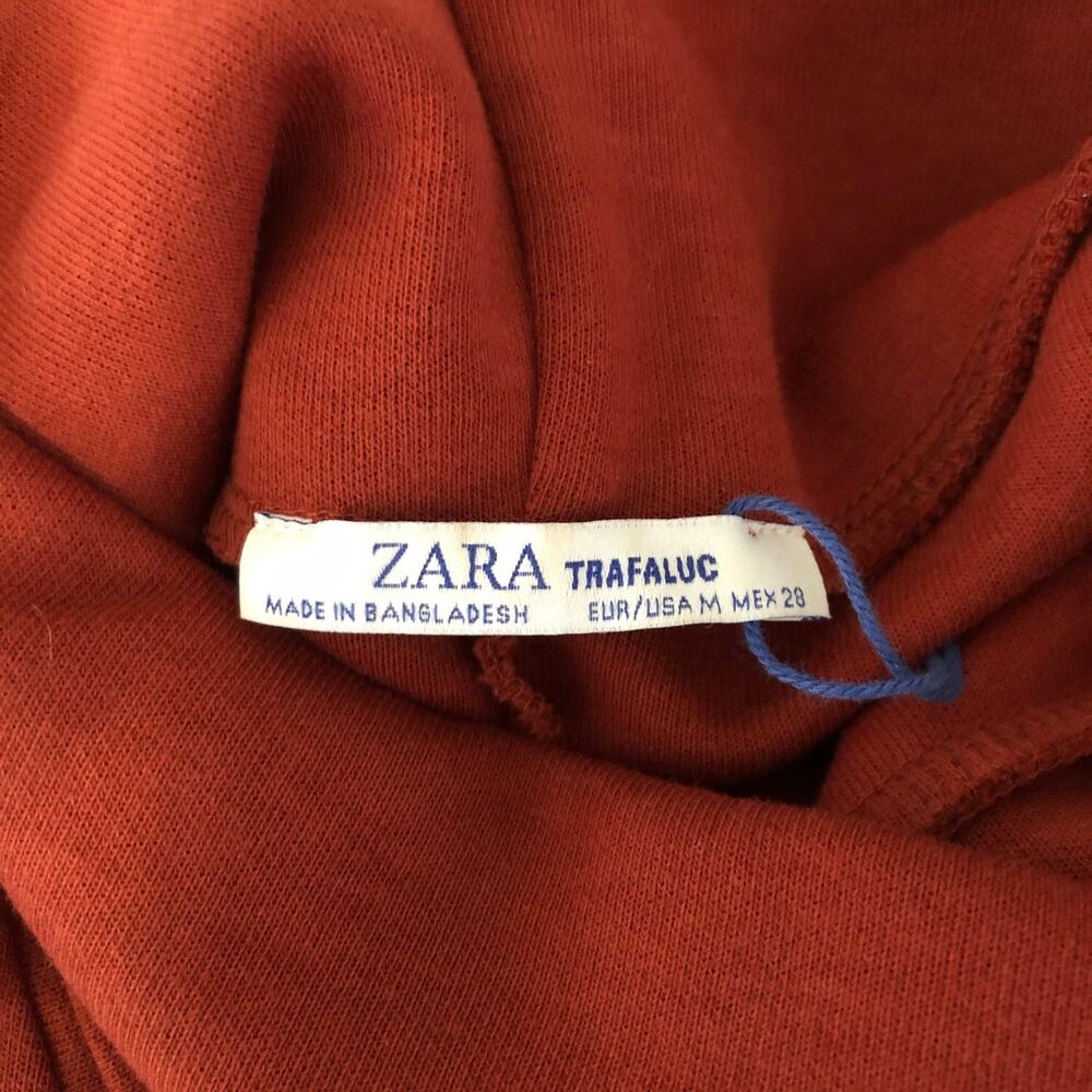 Zara Women's Size Medium Sweater Shift Dress Orange - Picture 5 of 7